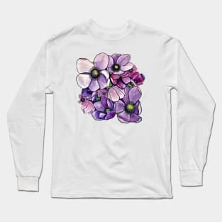 Purple Petals Long Sleeve T-Shirt